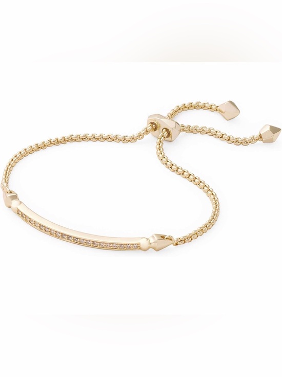 Kendra Scott Jewelry - NWOT Kendra Scott Ott Gold Bar Slider Bracelet with Pavé Accents